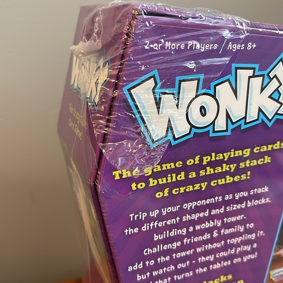 WONKY Crazy Cubes & Card GAME USAopoly Skill Family Fun Building Stack Brand NEW - Picture 4 of 5